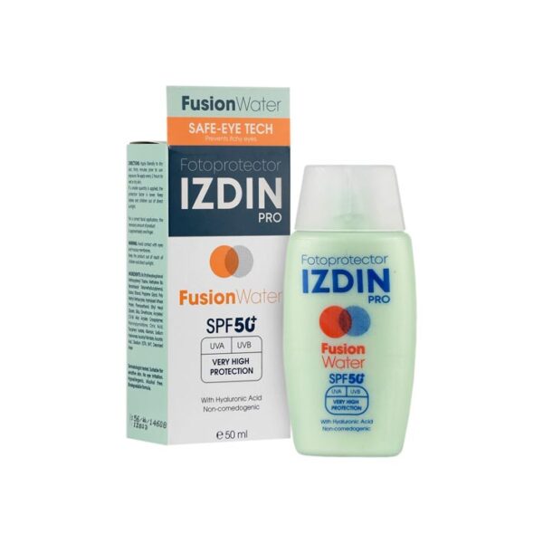کرم ضد آفتاب بی رنگ ایزدین پرو مدل Fusion Water