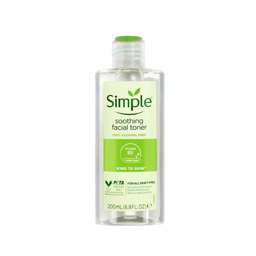 تونر آرامش بخش صورت سیمپل مدل Soothing Facial Toner مناسب انواع پوست حجم 200 میلی لیتر تونر آرامش بخش صورت سیمپل مدل Soothing Facial Toner مناسب انواع پوست حجم 200 میلی لیتر