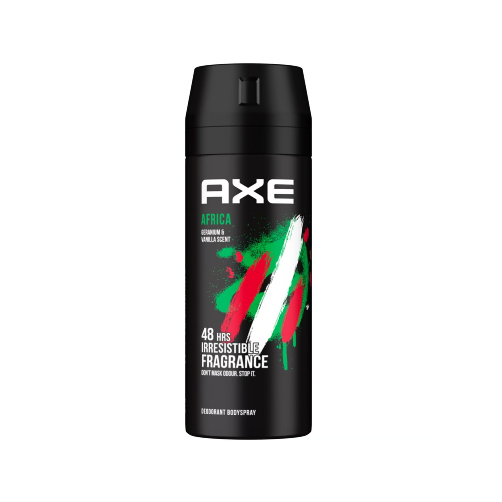 AXE Africa Geranium & Vanilla Deodorant Bodyspray 150ml اسپری بدن مردانه آکس Africa Geranium & Vanilla حجم 150 میلی لیتر