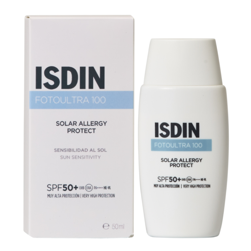 ISDIN Fotoultra 100 Solar Allergy Protect SPF50+ 50ml ضد آفتاب ایزدین Fotoultra 100 Solar Allergy Protect SPF50+ حجم 50 میلی لیتر