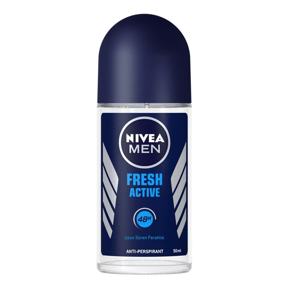 nivea-men-fresh-active-48h-roll-on-50ml مام رول ضد تعریق مردانه نیوآ مدل Fresh Active 48H حجم 50 میلی لیتر