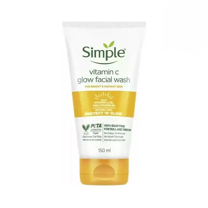 Simple-Vitamin-C-Glow-facial-wash شوینده روشن کننده سیمپل Glow