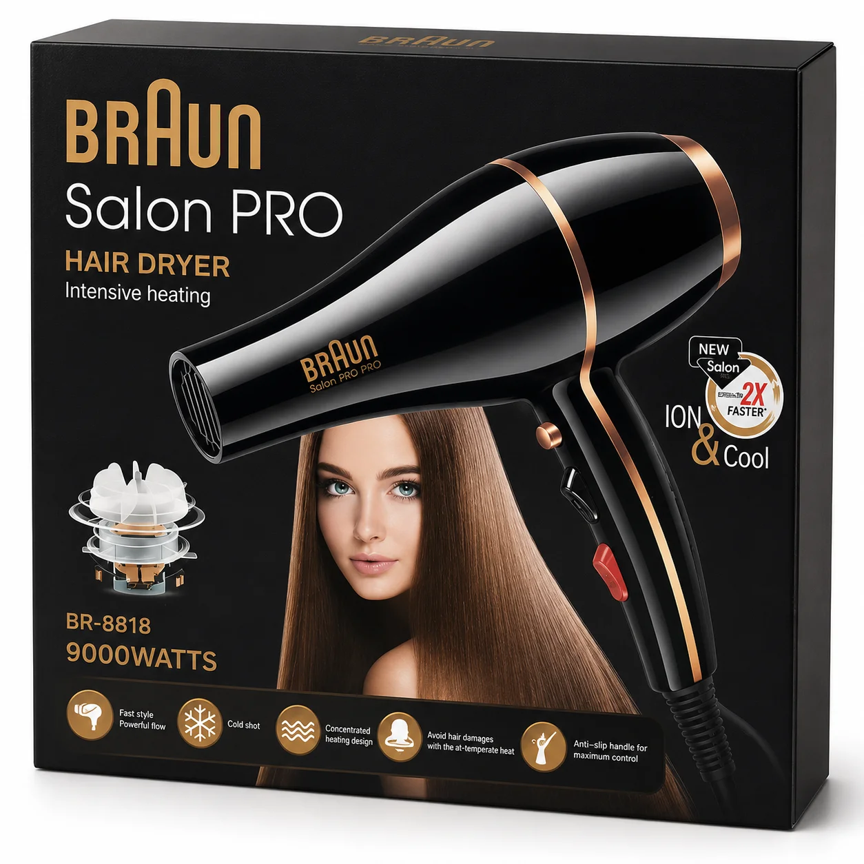 1e9d0c1f-4ceb-4678-88f9-e96649e0ca54 سشوار سالنی براون Salon Pro مدل BR-8818 - تصویر 1