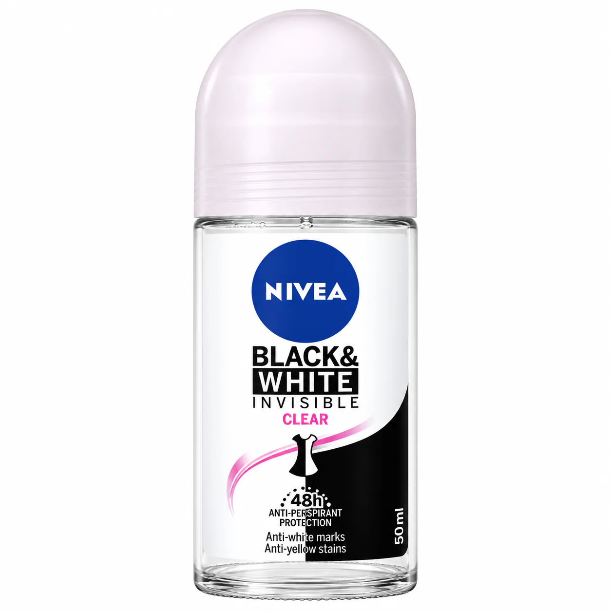 ChatGPT Image Sep 20, 2026, 12_48_32 PM مام رول زنانه نیوآ مدل Black White Invisible Clear حجم 50 میلی لیتر - تصویر 1